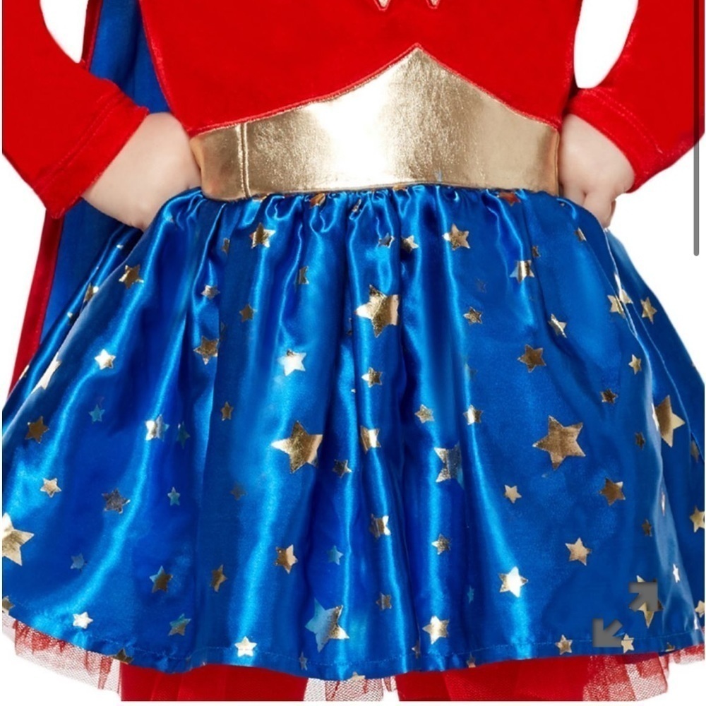 MARVEL “WONDER WOMAN” toddler super hero Halloween dress costume size 6-12M - Picture 2 of 10